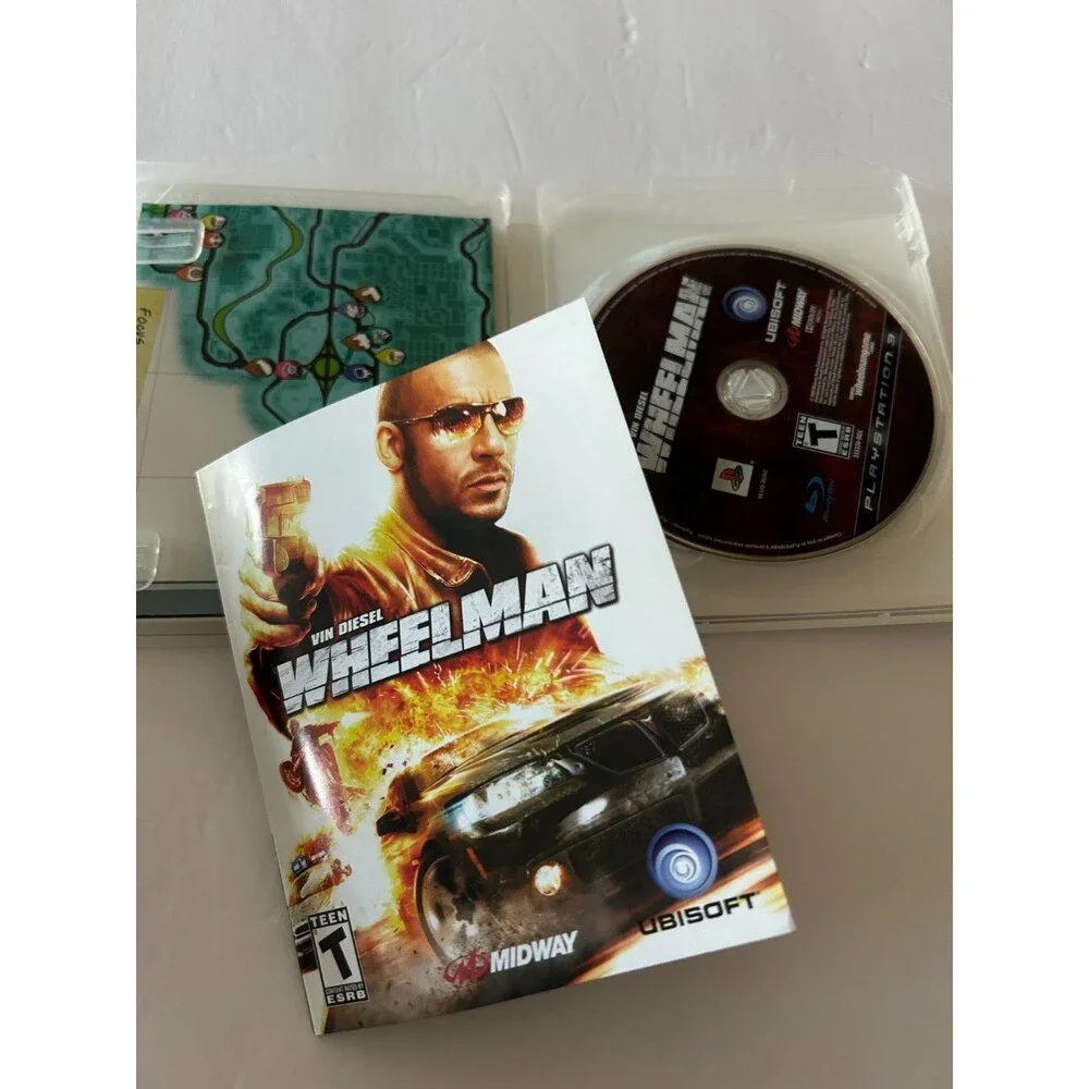 Wheelman PS3 Sony PlayStation 3 Game Manual Map Vin Diesel